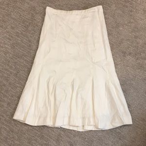 J. Crew fluted linen skirt